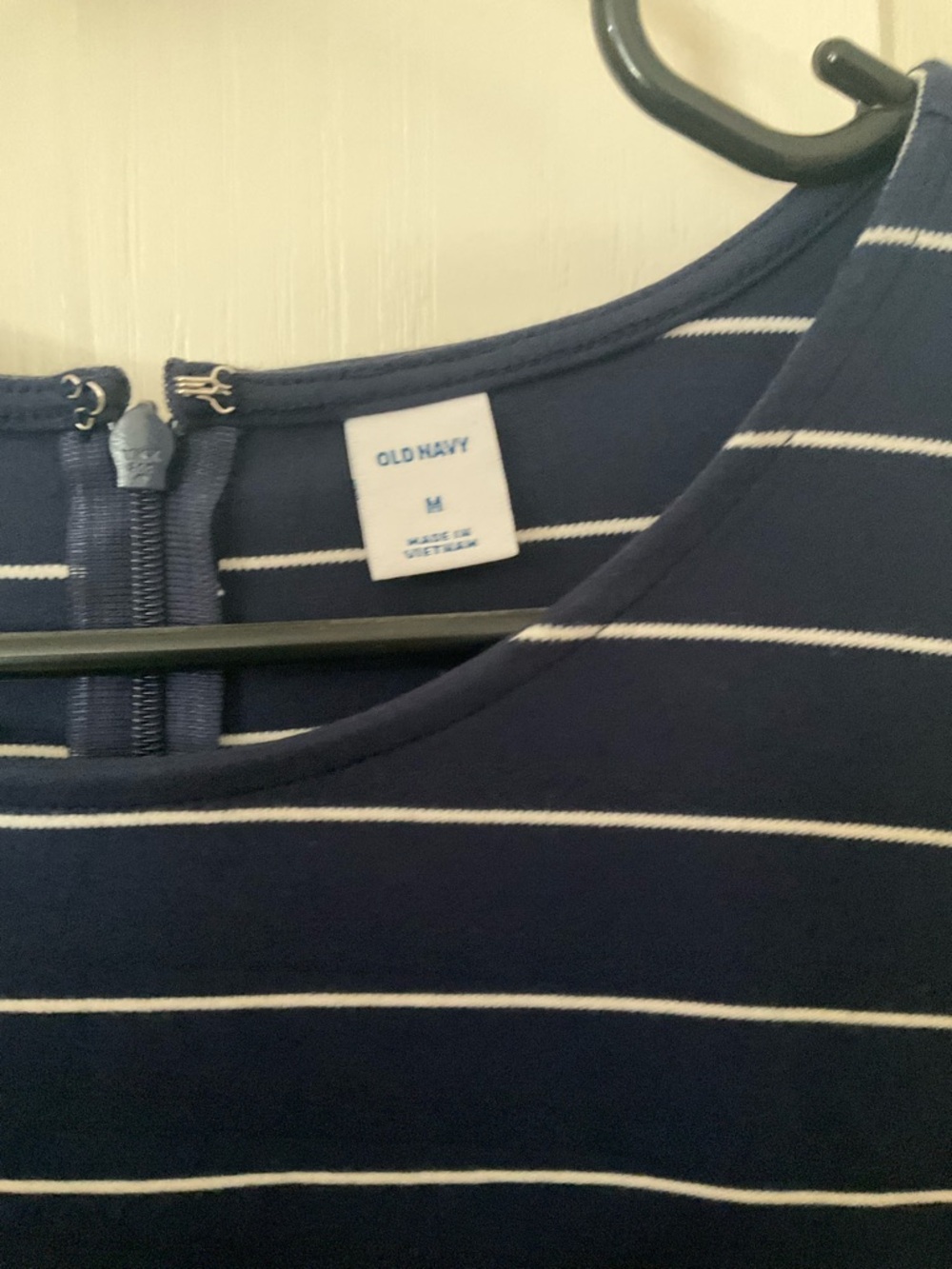 Old Navy Navy and White Striped Dressy Top